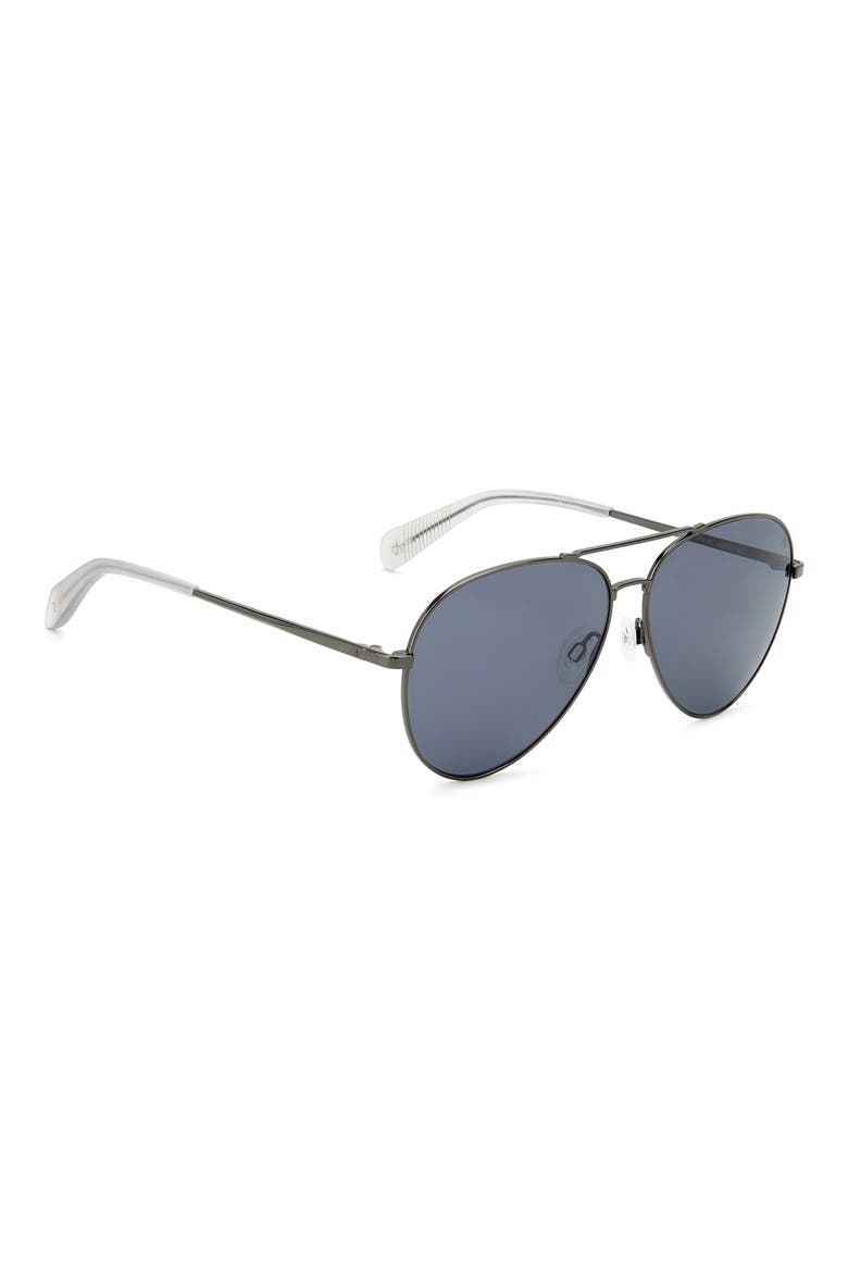 59mm Aviator Sunglasses, Alternate, color, DARK RUTH GREY/ GREY