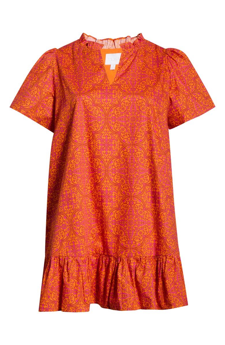 SUGARLIPS Debary Floral Celeste Minidress, Alternate, color, Flame-Orange