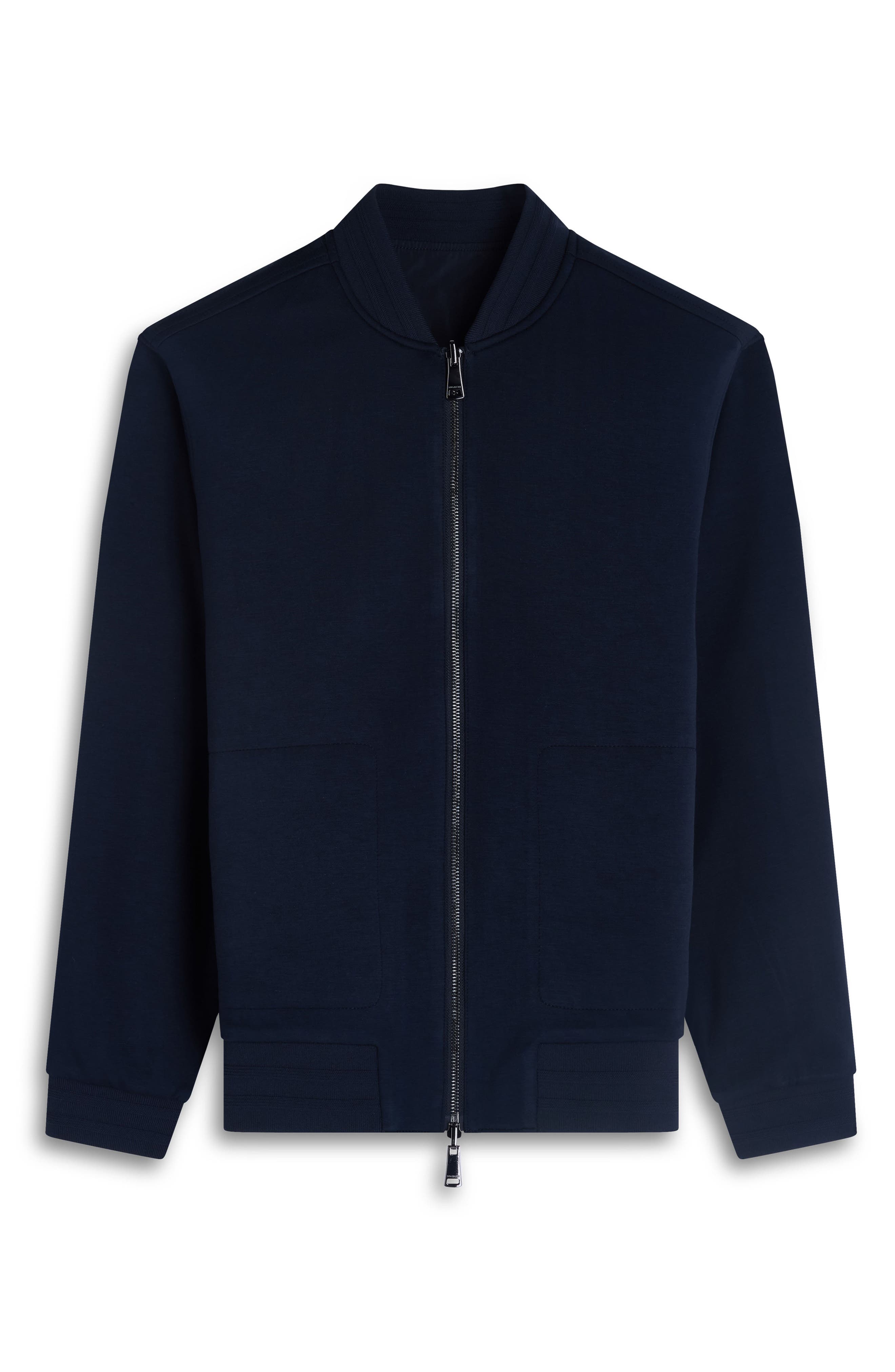 Bugatchi Soft Touch Knit Reversible Bomber Jacket — фото 4