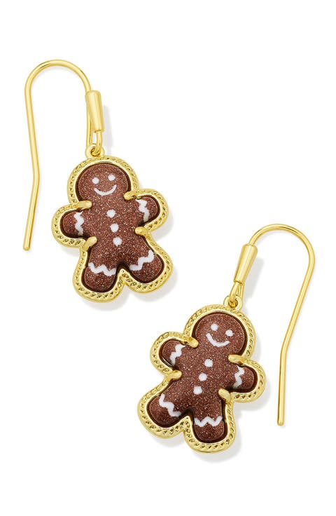 Gingerbread Drop Earrings