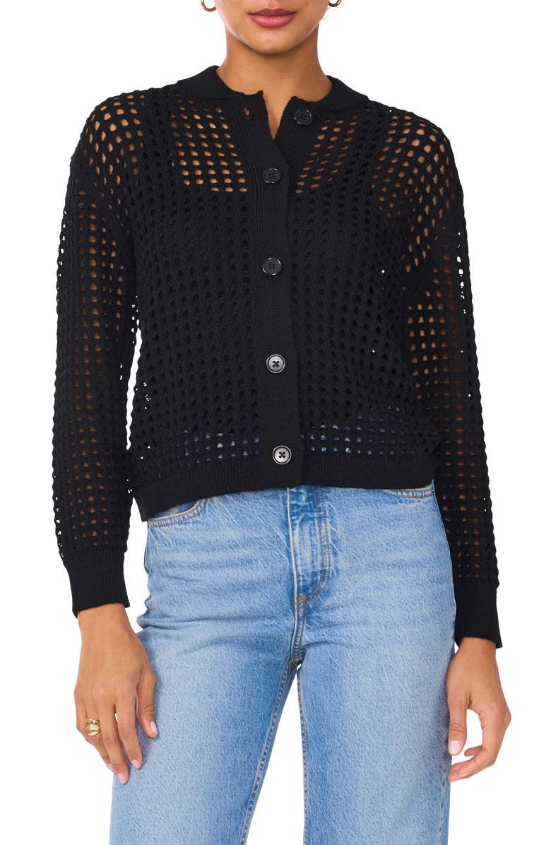 Vince Camuto Mesh Cardigan, Main, color, 
