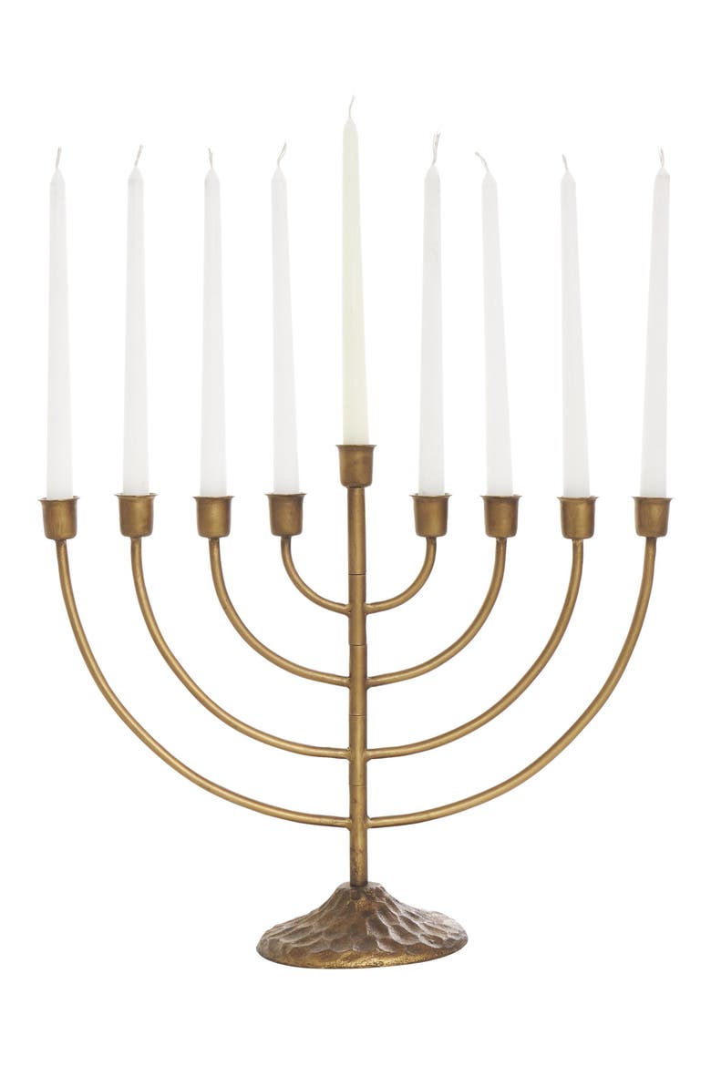 Eclectic Bronze Menorah, Alternate, color, BRONZE