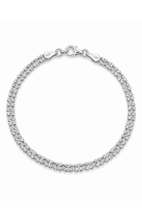 Two-Row Crystal Bracelet