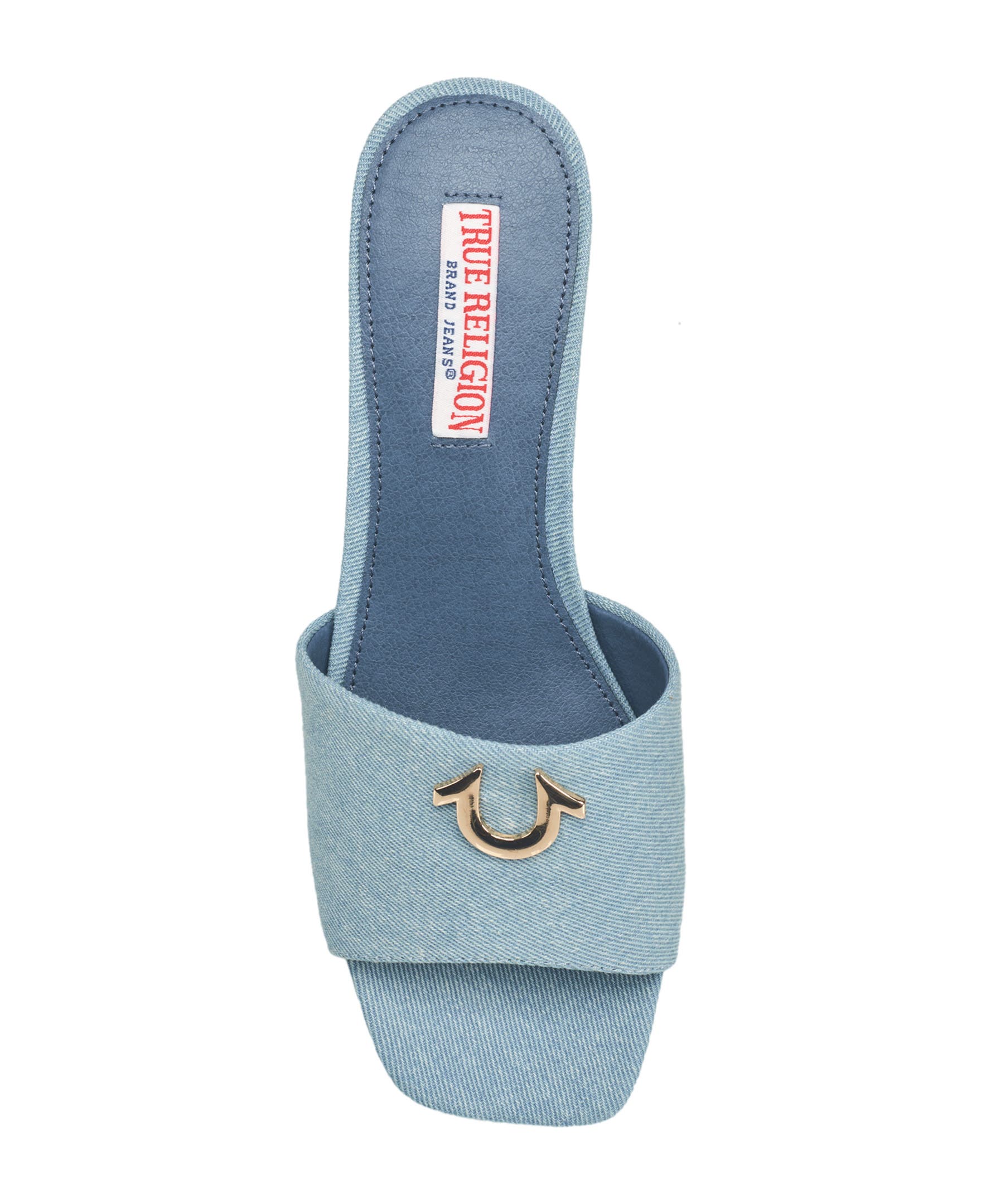 Bobby Single Strap Logo Block Heel, Alternate, color, Blue