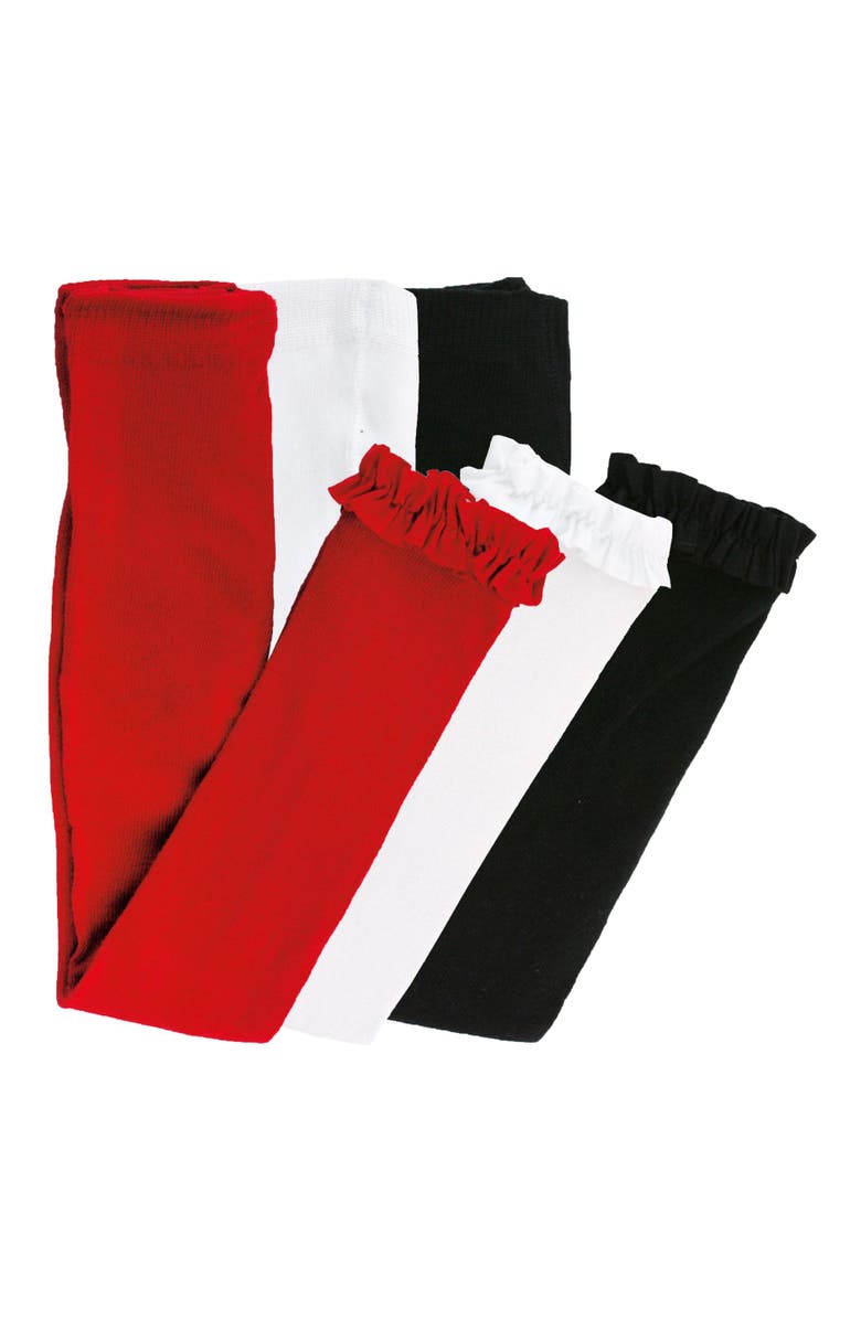 RuffleButts 3-Pack Girls Footless Ruffle Tights, Main, color, 