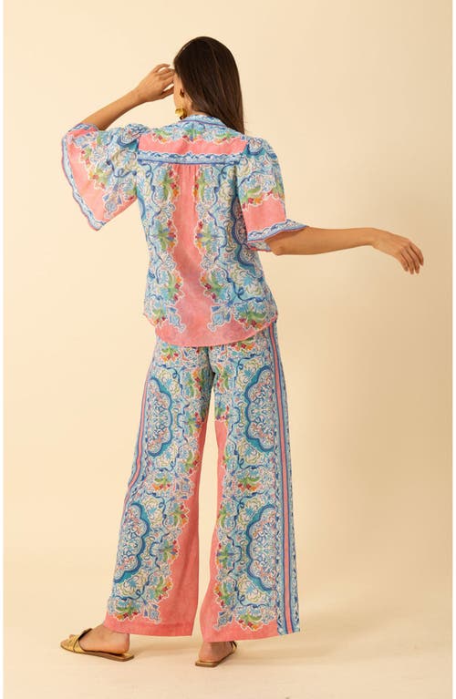 Hale Bob Estrella Voile Cotton Top In Multi