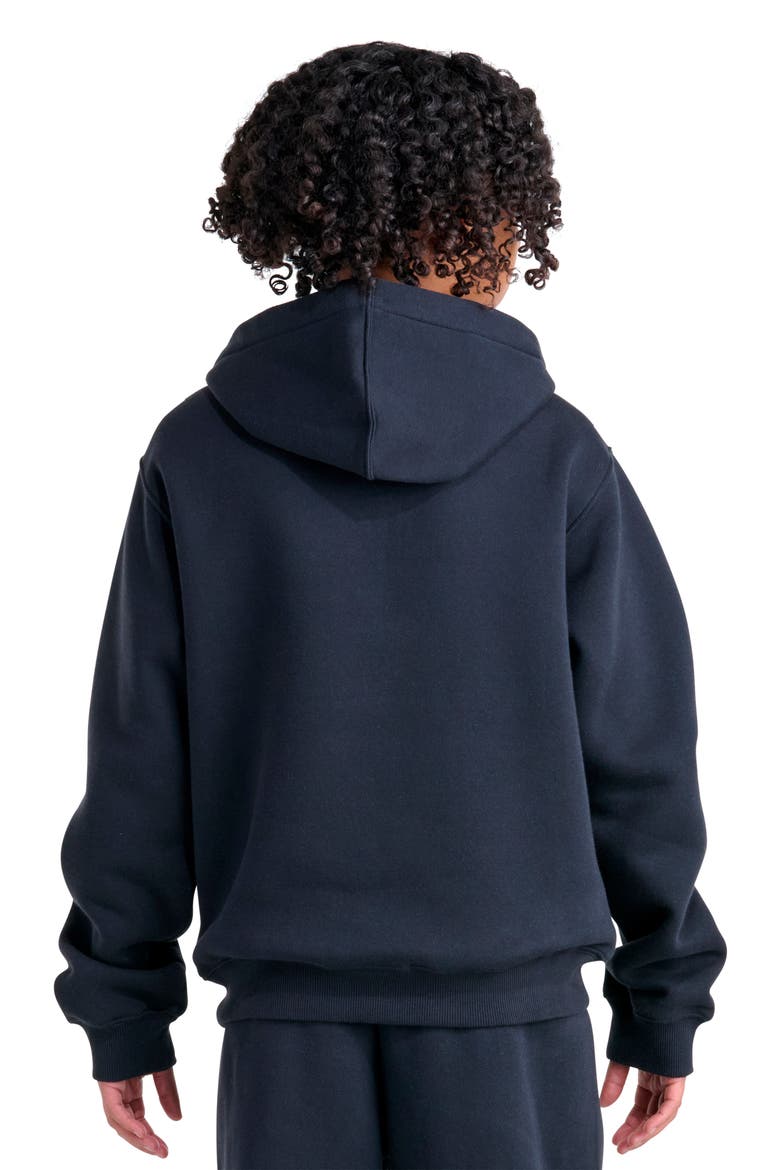 Kids' Essential Fleece Hoodie, Alternate, color, BLACK