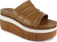 National Comfort Kayci Scrunched Platform Slide Sandal