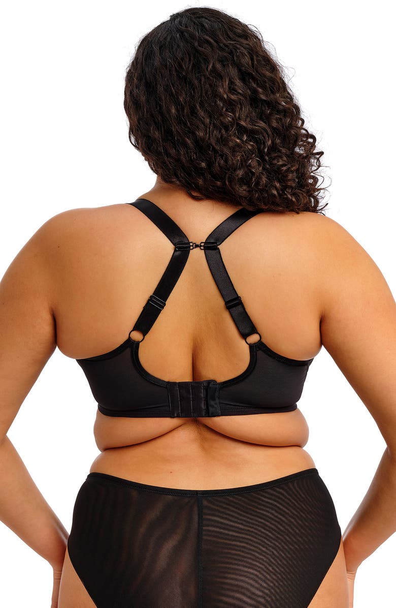 Elomi Reja Underwire Plunge Bra, Alternate, color, Black