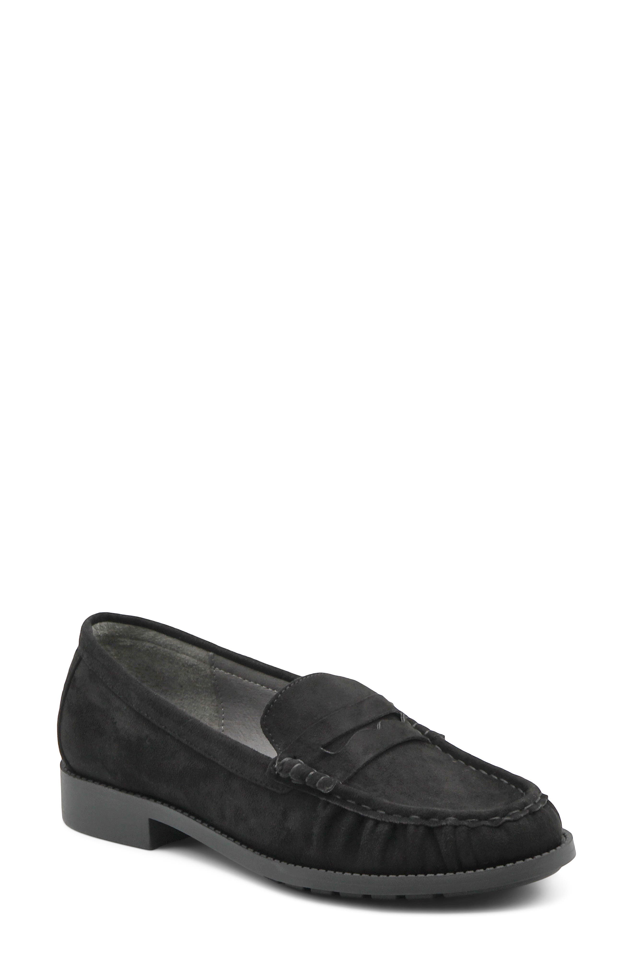 Adrienne Vittadini Wink Faux Leather Loafer In Black
