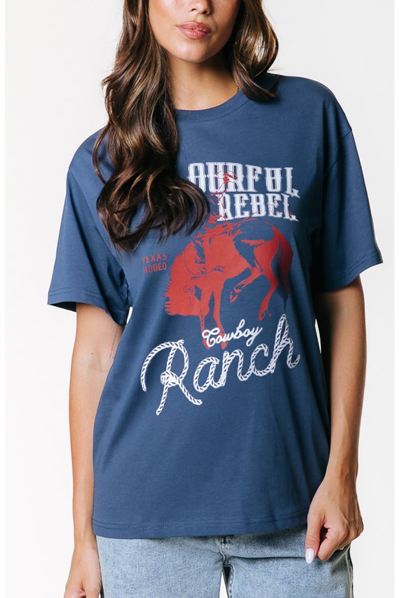 CR Ranch Loosefit Tee, Main, color, Denim blue