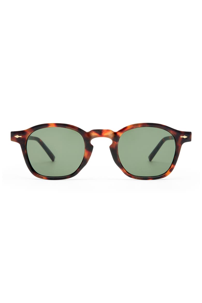 Gender Inclusive Nyxis 47mm Round Sunglasses, Main, color, DARK TORT
