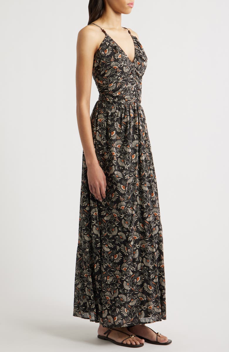 Rails Palm Floral Print A-Line Dress, Alternate, color, Cassia