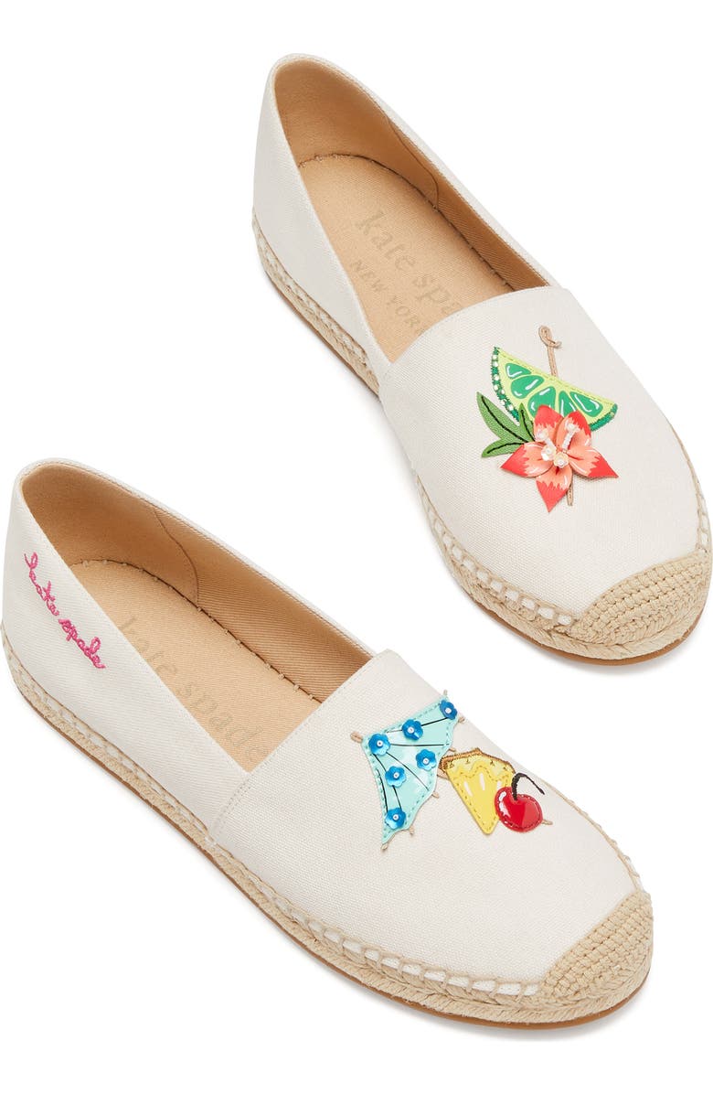 Kate Spade New York tiki time espadrille, Alternate, color, Cream.