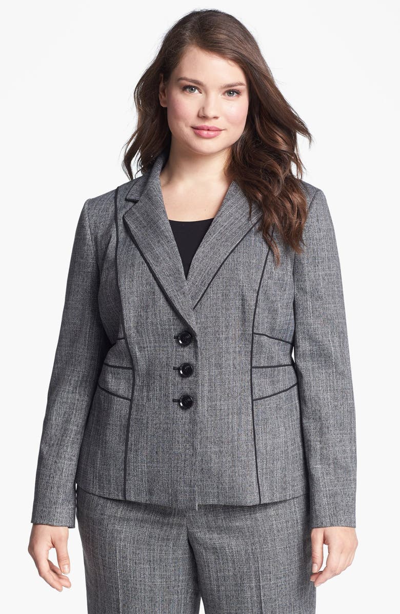 Sejour 'Gibson' Piped Suit Jacket, Main, color, Gibson Black Combo