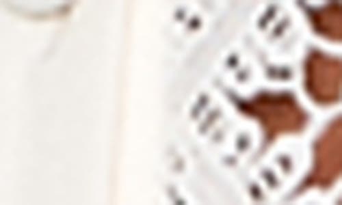 Milly Addison Lace Short Sleeve Shirt In Neutral