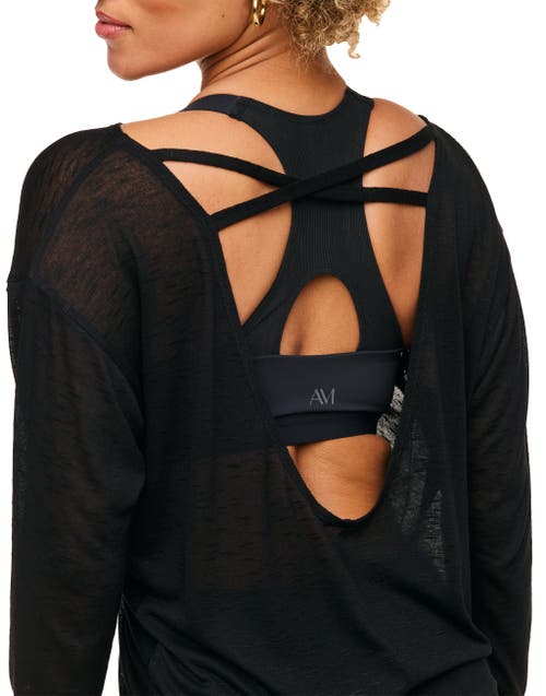 Shop Adore Me Mallory Long Sleeve Active Top In Black