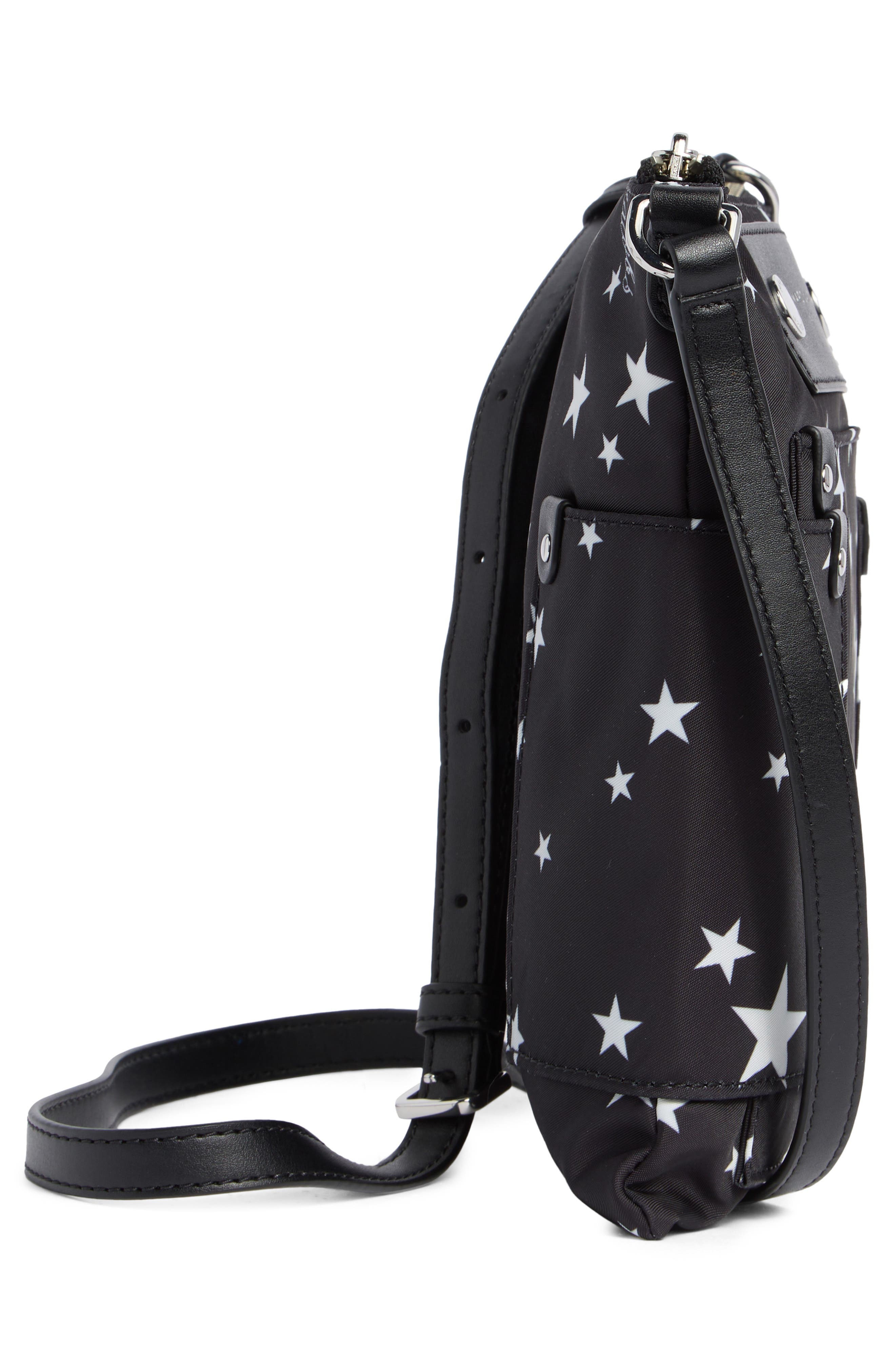 Marc Jacobs Star Print Preppy Nylon Swing Pack Bag, Alternate, color, Black Multi