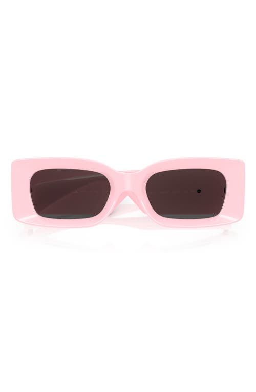 Versace 52mm Rectangular Sunglasses In Pink