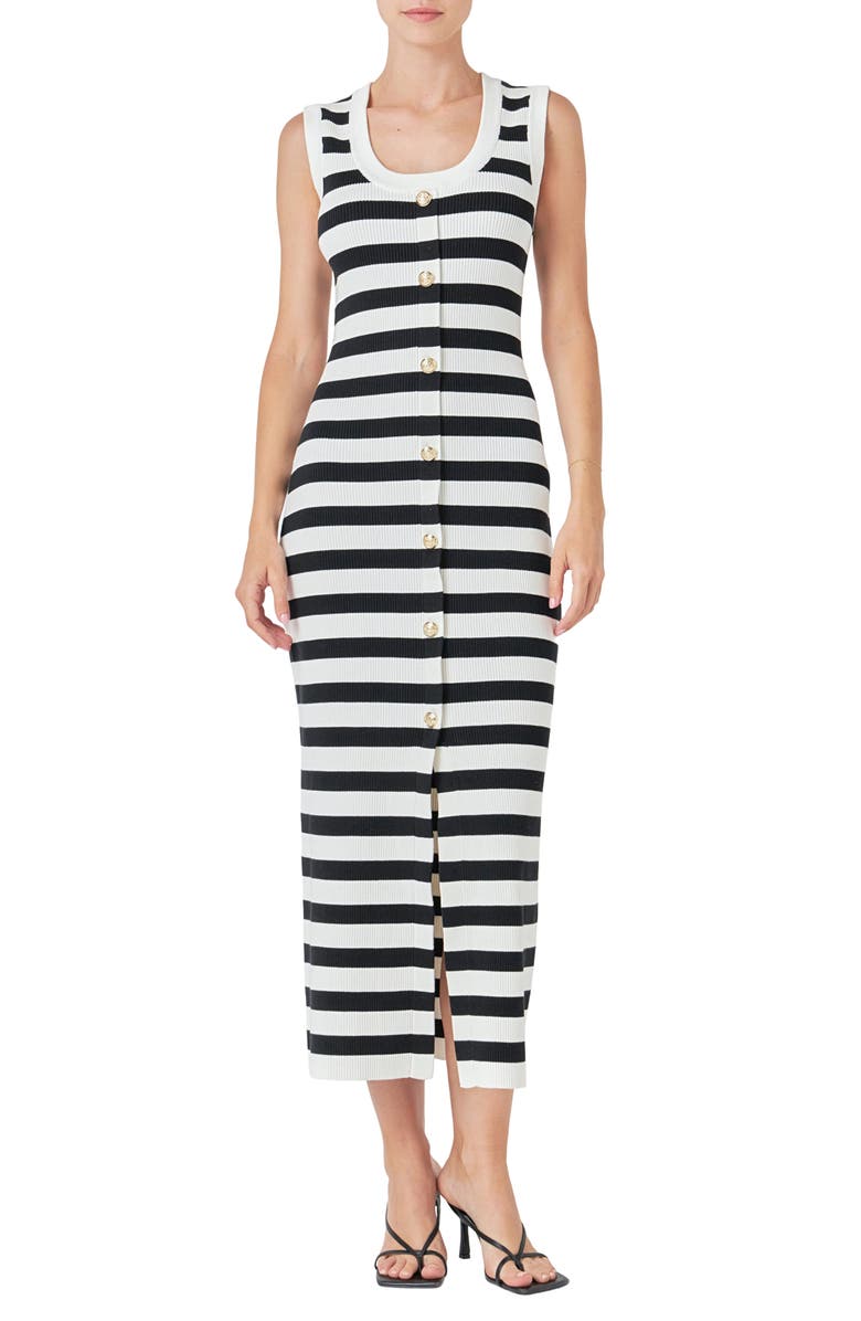 Endless Rose Stripe Knit Midi Dress, Main, color,