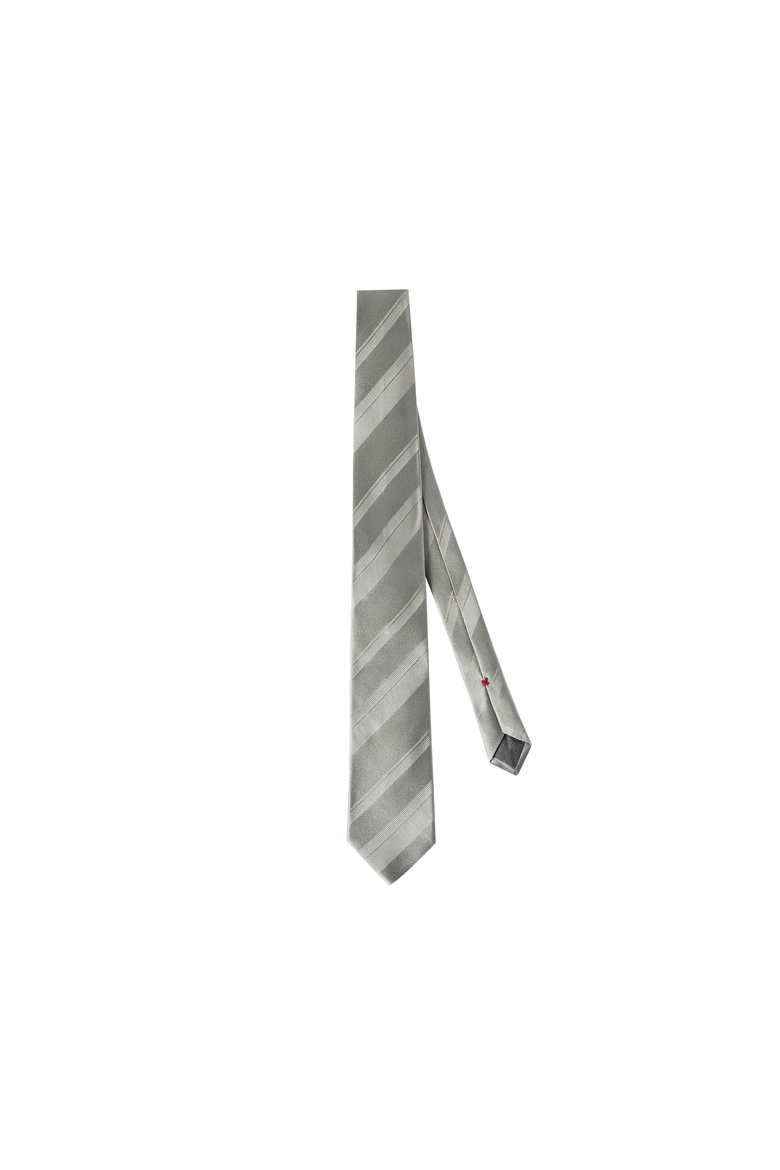 Striped silk tie, Alternate, color, Pearl Grey
