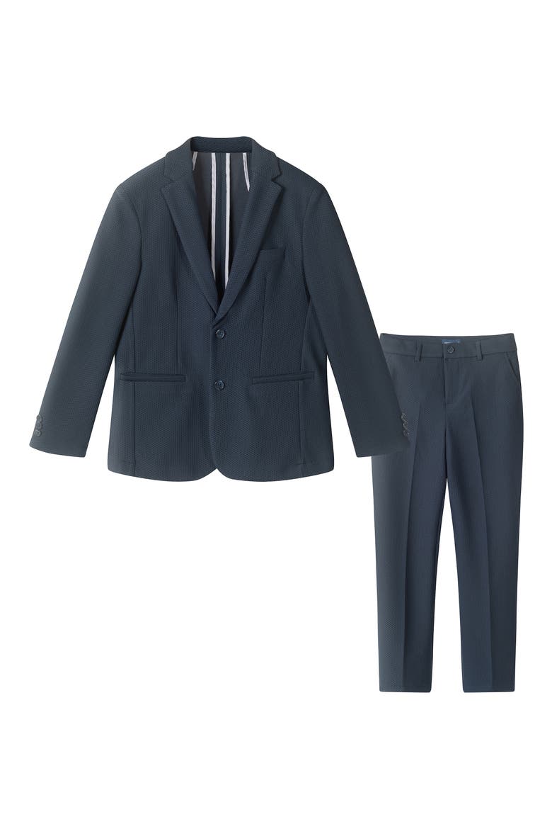Kids' Stretch Two-Piece Suit, Main, color, NAVY MESH