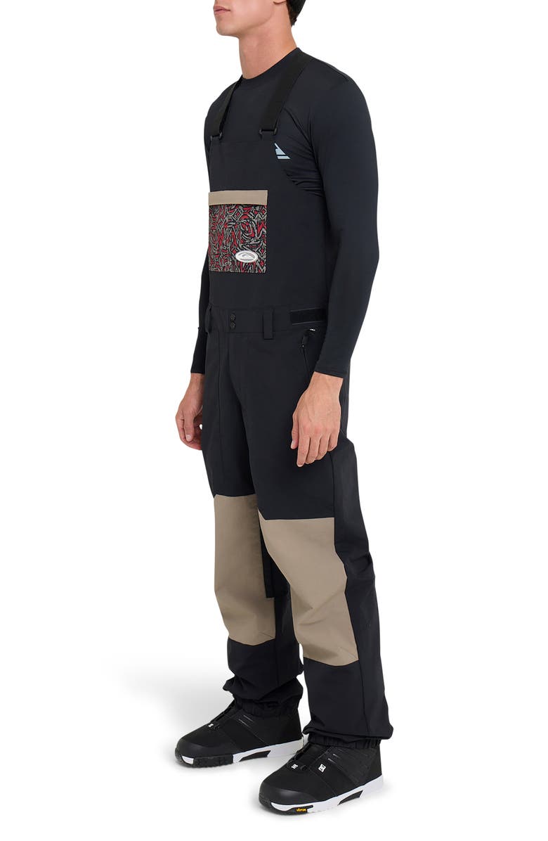 Quiksilver Fly High Water Resistant Snow Bibs, Alternate, color, Black