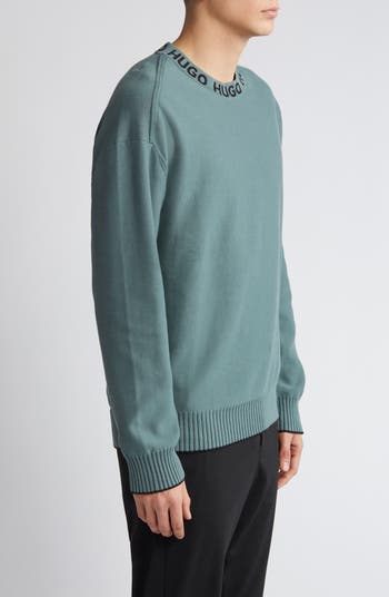 Smarlo Oversize Logo Collar Crewneck Sweater