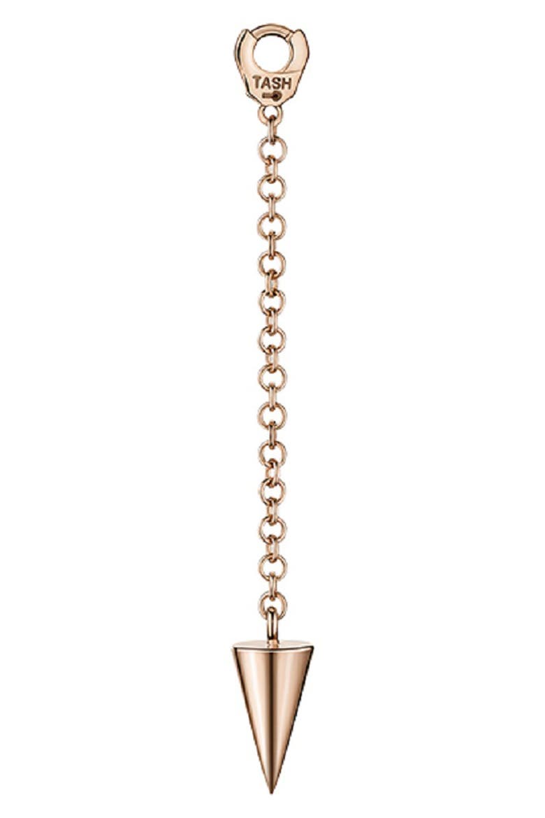 Spike & Handcuff Pendulum Earring Charm, Main, color, ROSE GOLD