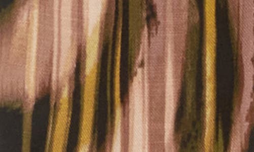 Democracy Pull-on Crop Wide Leg Pants In Mvfm- Mauve/forest Multi