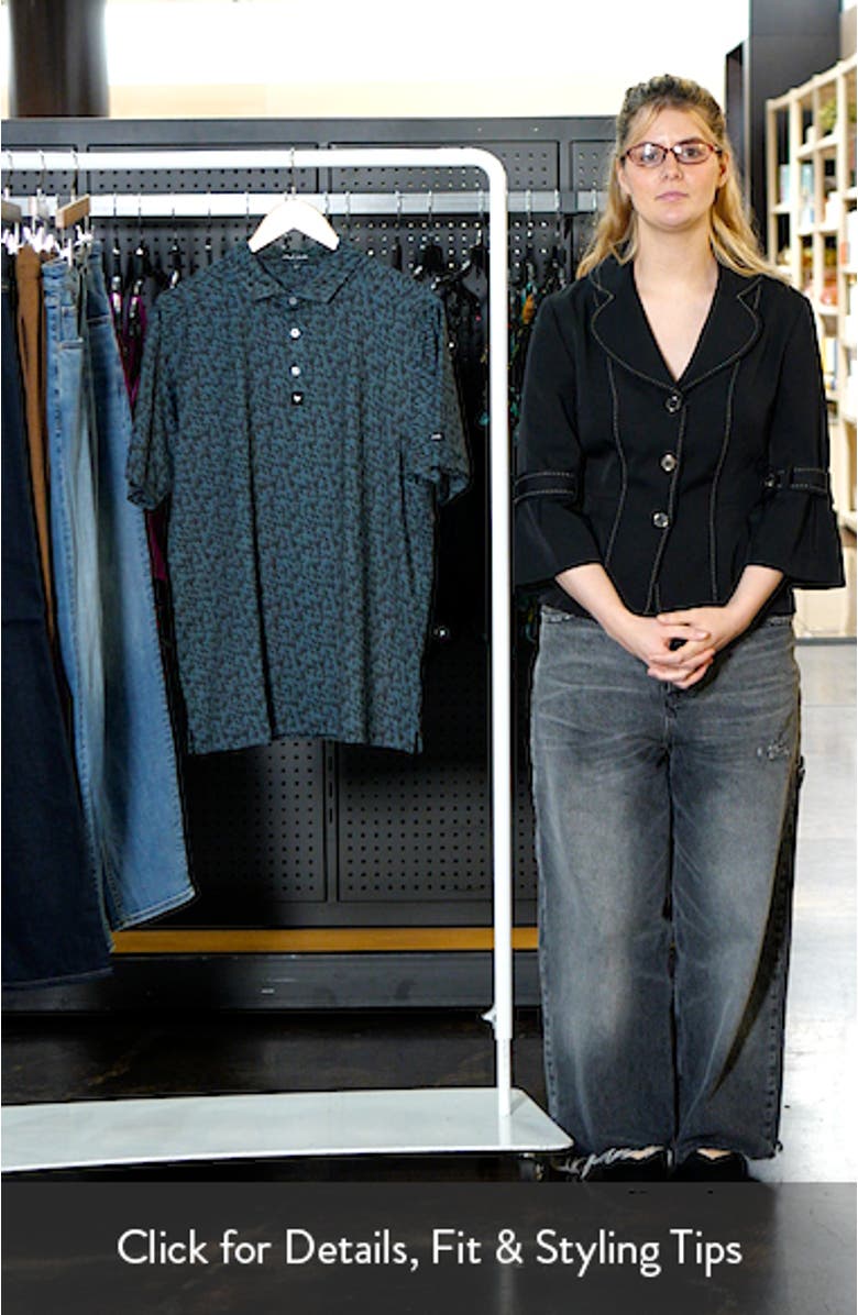 Cosmic Chaos Abstract Print Performance Golf Polo, sales video thumbnail