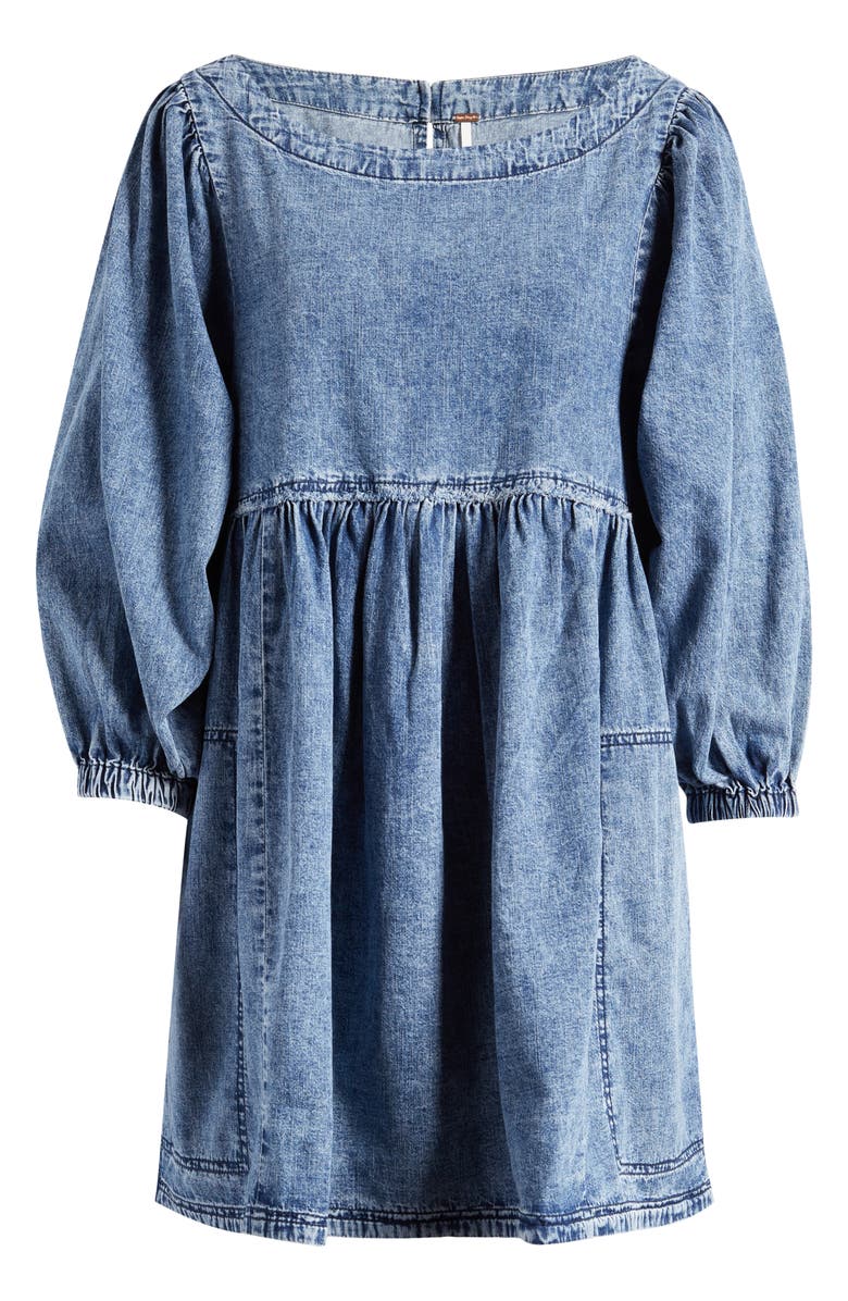Free People Get Obsessed Babydoll Minidress, Alternate, color, 
