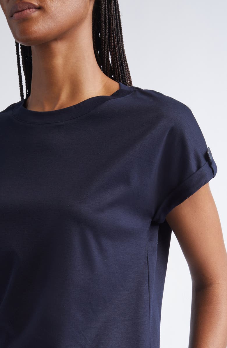 Eleventy Grosgrain Loop Detail T-Shirt, Alternate, color, 11S Blue