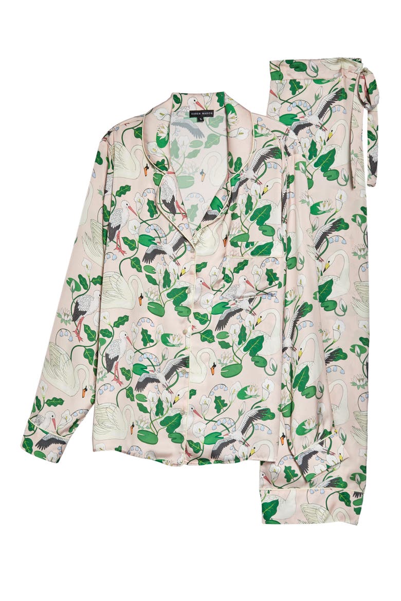 Botanical Garden Pajamas, Alternate, color, PEACH