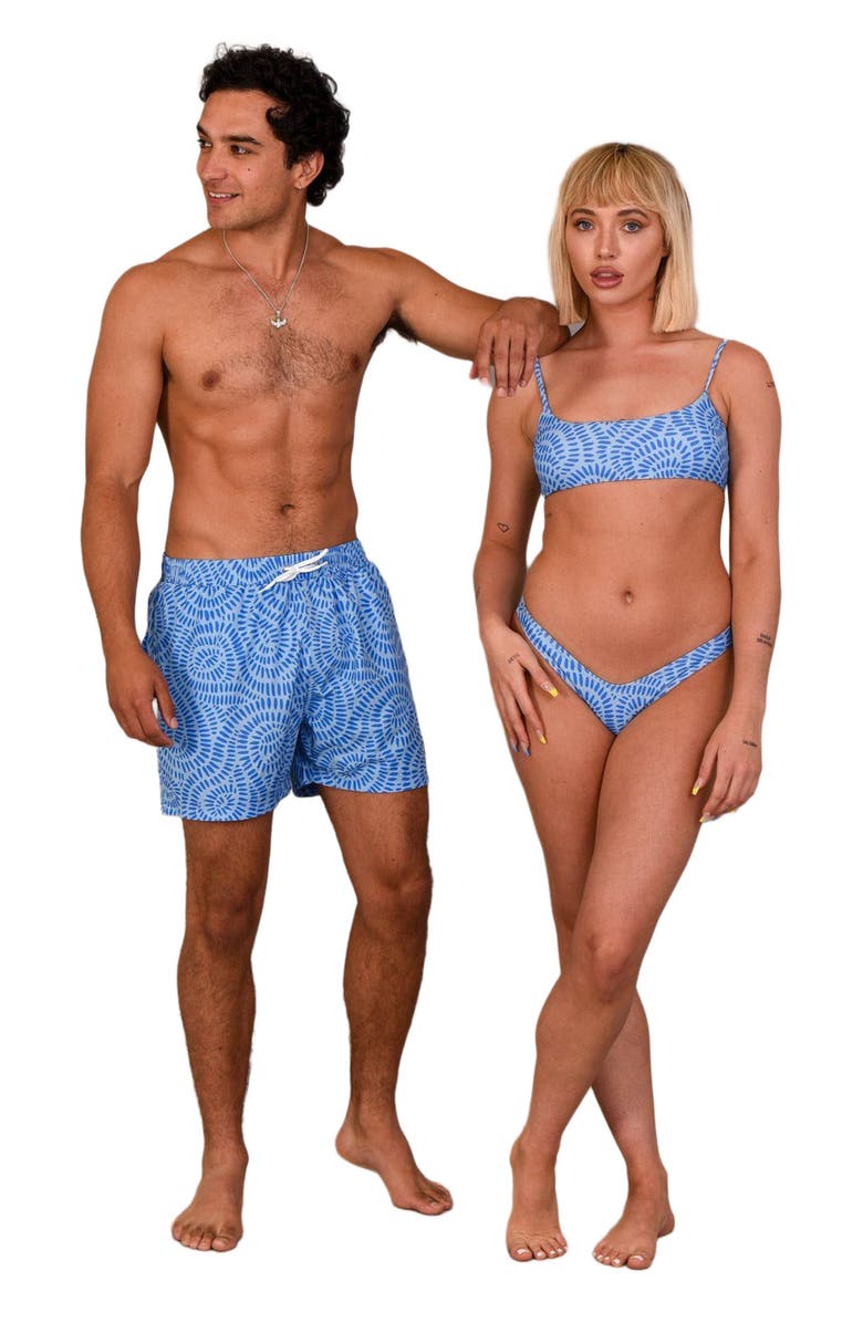 OOSC Moroccan Dream Brazilian Bikini Bottoms, Alternate, color, Blue