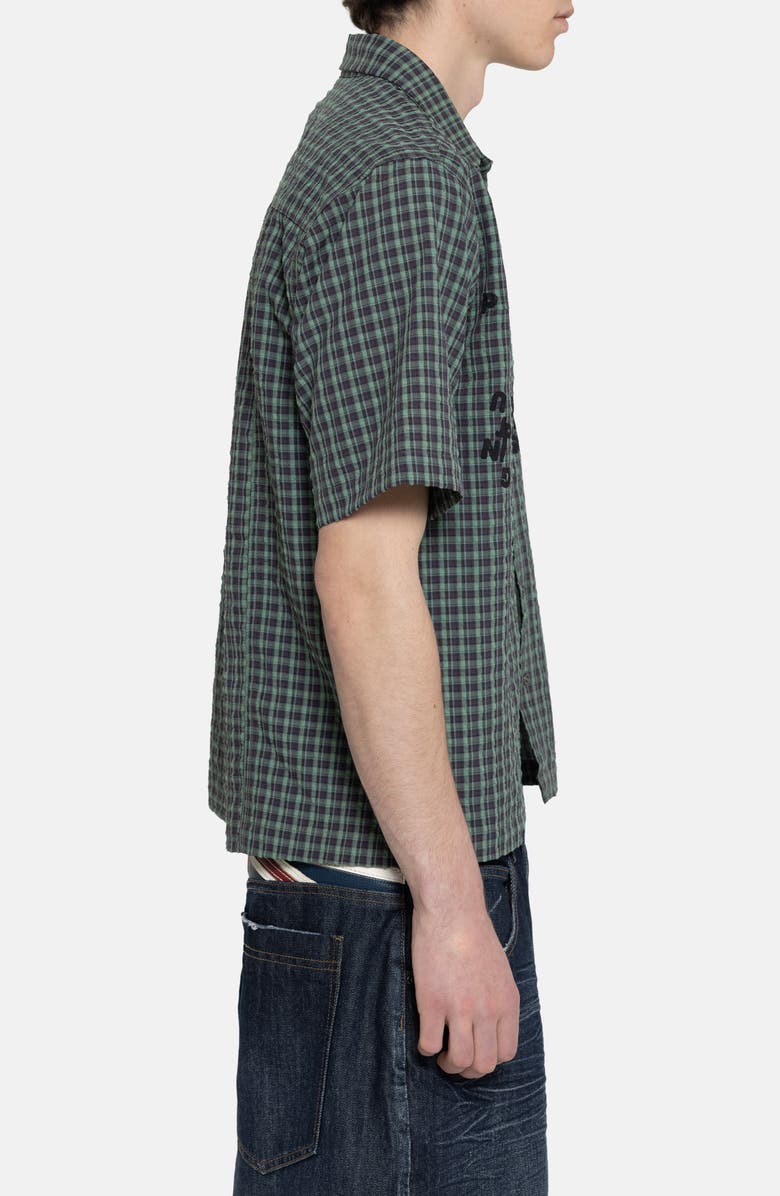 JADED LONDON Check Oversize Cotton Button-Up Shirt, Alternate, color, Green
