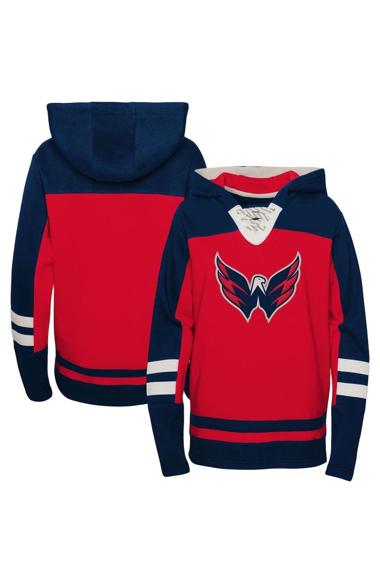 Outerstuff Youth Red Washington Capitals Ageless Revisited Home Lace-Up Pullover Hoodie, Main, color, Red