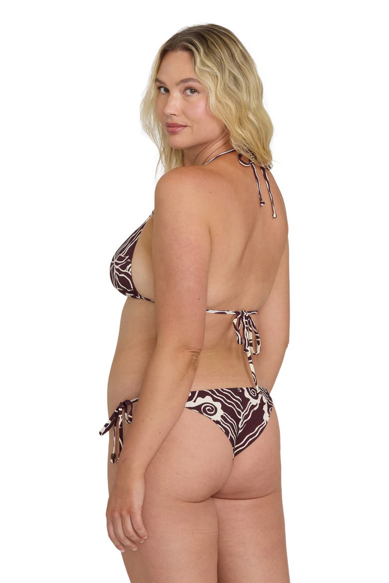 Sol Playa Remi Triangle Bikini Top, Alternate, color, RED DAHLIA
