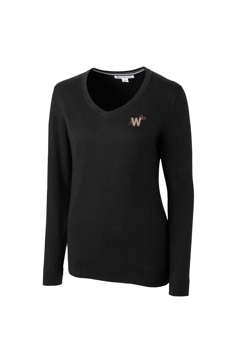 Cutter & Buck Women's Cutter & Buck  Black Washington Nationals City Connect Lakemont Tri-Blend Pullover Sweater, Alternate, color, 