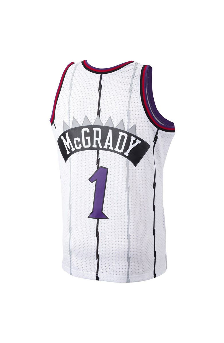 Mitchell & Ness Men's Mitchell & Ness Tracy McGrady White Toronto Raptors 1998-99 Hardwood Classics Swingman Player Jersey, Alternate, color, White