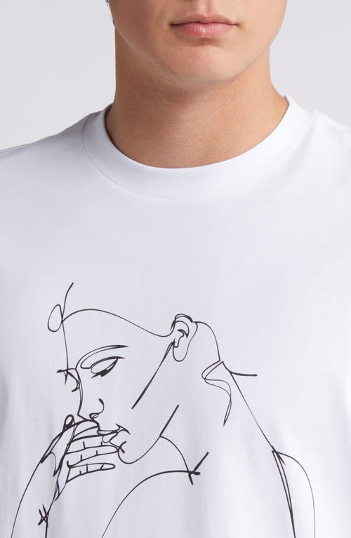 Hugo Boss Relaxed-fit T-shirt In Cotton Jersey With Face Print