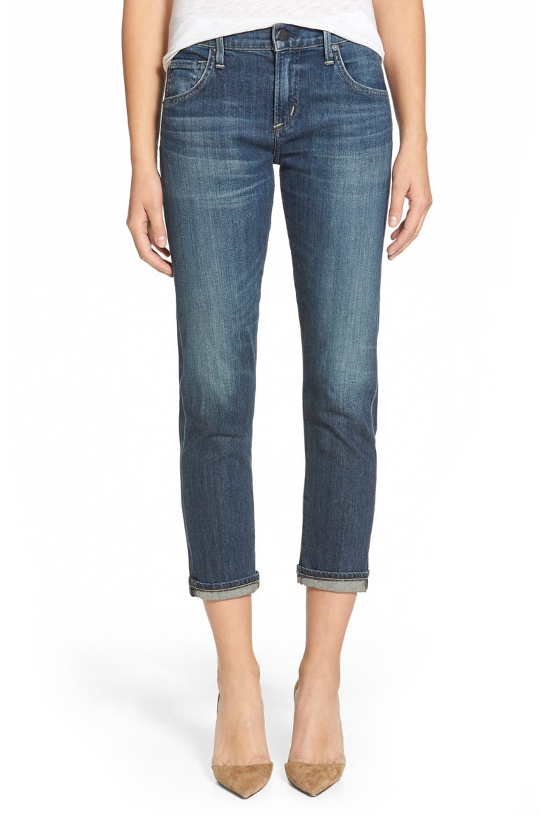 'Emerson' Slim Boyfriend Jeans, Main, color, DIXON