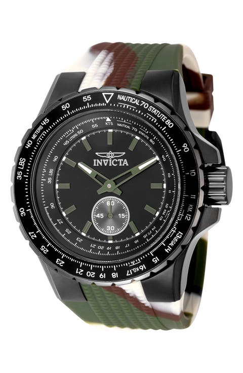 Aviator Silicone Strap Watch