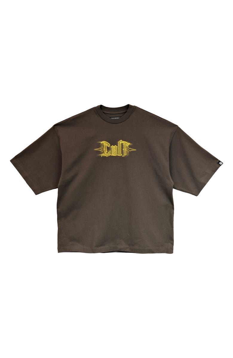 Cult of Individuality Boxy Fit Logo Graphic T-Shirt, Alternate, color, Sage