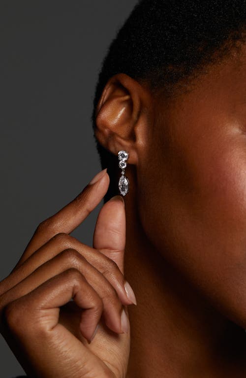 Nadri Everleigh Cubic Zirconia Double Drop Earrings In Metallic