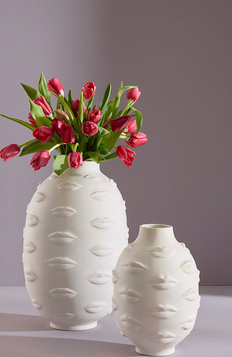 Jonathan Adler Gala Round Vase, Alternate, color, White