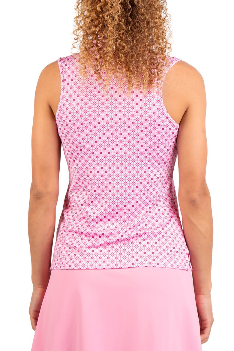 Geo Floral Polo Tank, Alternate, color, PINK