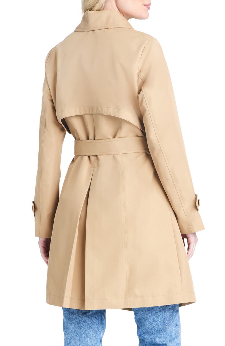 Sanctuary Single Breasted Hooded Water Resistant Trench Coat, Alternate, color, 