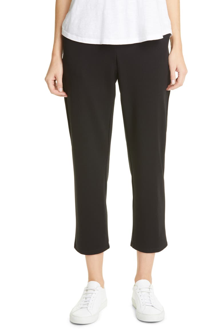 Slouchy Tencel® Lyocell Blend Ankle Pants, Main, color, BLACK