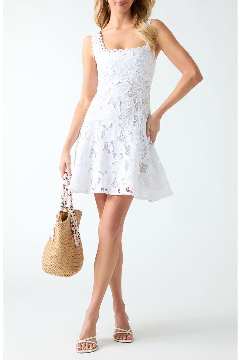 Alia Sleeveless Minidress, Main, color, WHITE